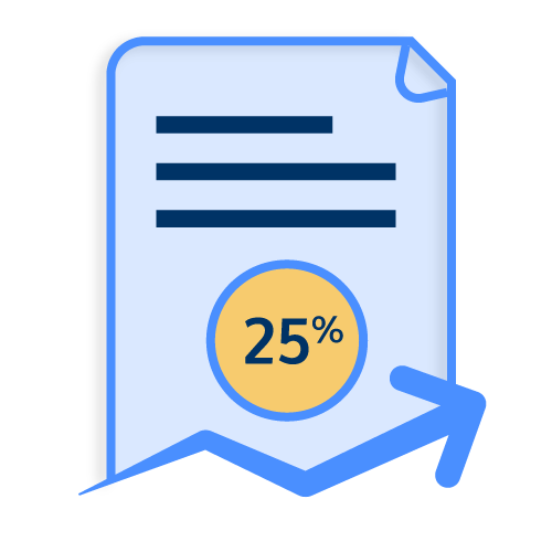 25% increase